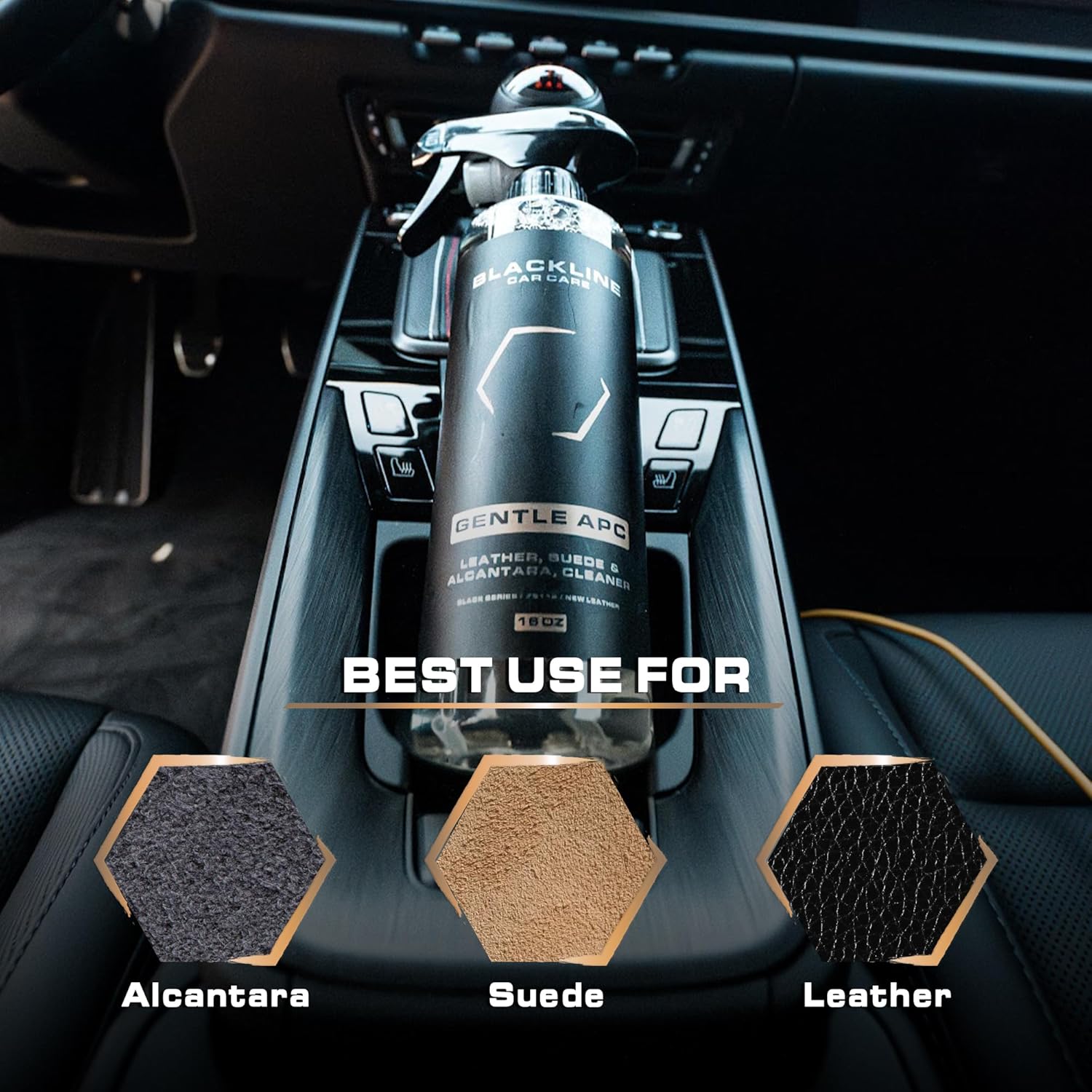 Blackline Leather Cleaner and Conditioner Care Kit with Microfiber Towel, 2 16 Fl Oz Bottles, Gentle APC and Leather Rehydrate, Cleans and Conditions Leather Car Interiors Shoes Bags Furniture & More - Image 4