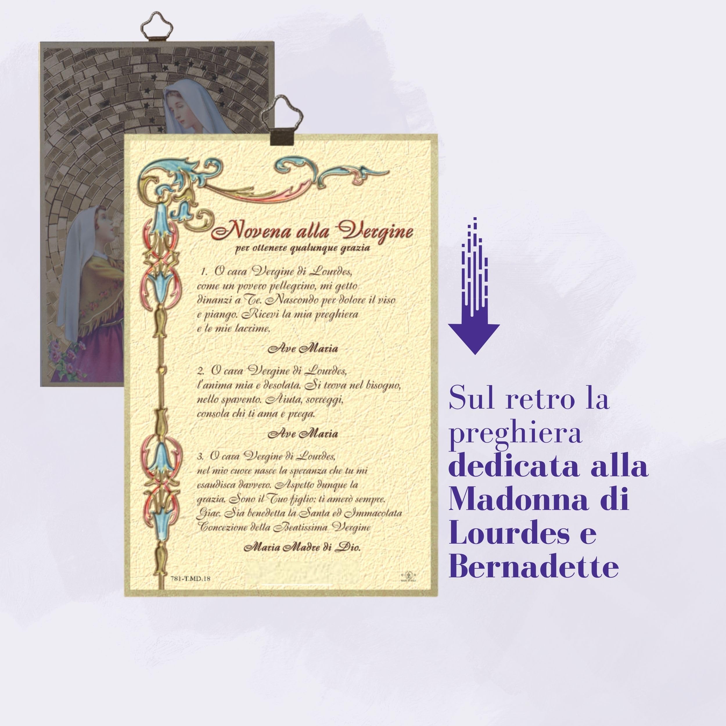 Nostra Signora di Lourdes Immagini sacre cattoliche Apparizione di Santa Bernadette Vergine Maria Download digitali - Italia