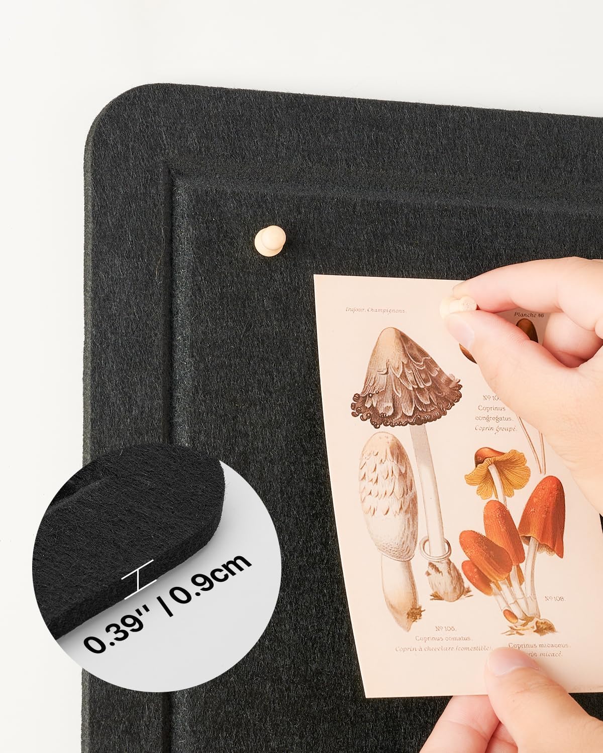 Bulletin Board, 48 x 36 inches Cork Board Alternative, 12 Pack 12"X12"X0.4" Felt Pin Boards for Walls Home Office Decor, Classroom with 60 Adhesive Tabs Black