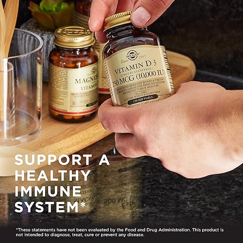 Miniatura 5 de Solgar - Vitamina D3 colecalciferol 10000 UI cápsulas blandas 120 unidades paquete de 3 - Soporta huesos músculos y sistema inmunológico