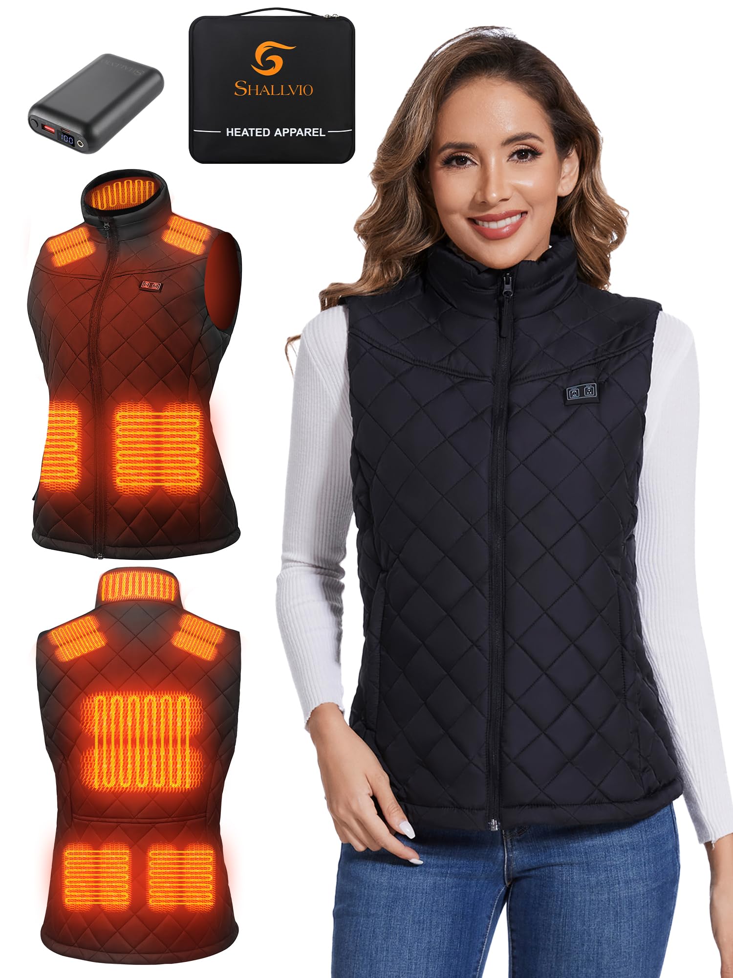 Heated Vest Women with 20000mAh 7 4v Battery Pack Included Lightweight Quilted Electric Warming Heating Vest