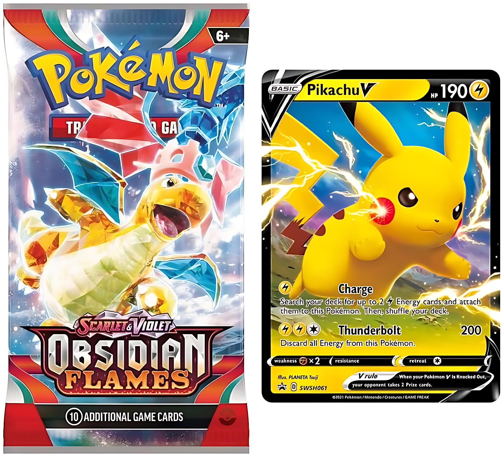 Pokémon TCG Booster Pack & Ultra Rare Card Bundle, 63.5 x 88.9 mm