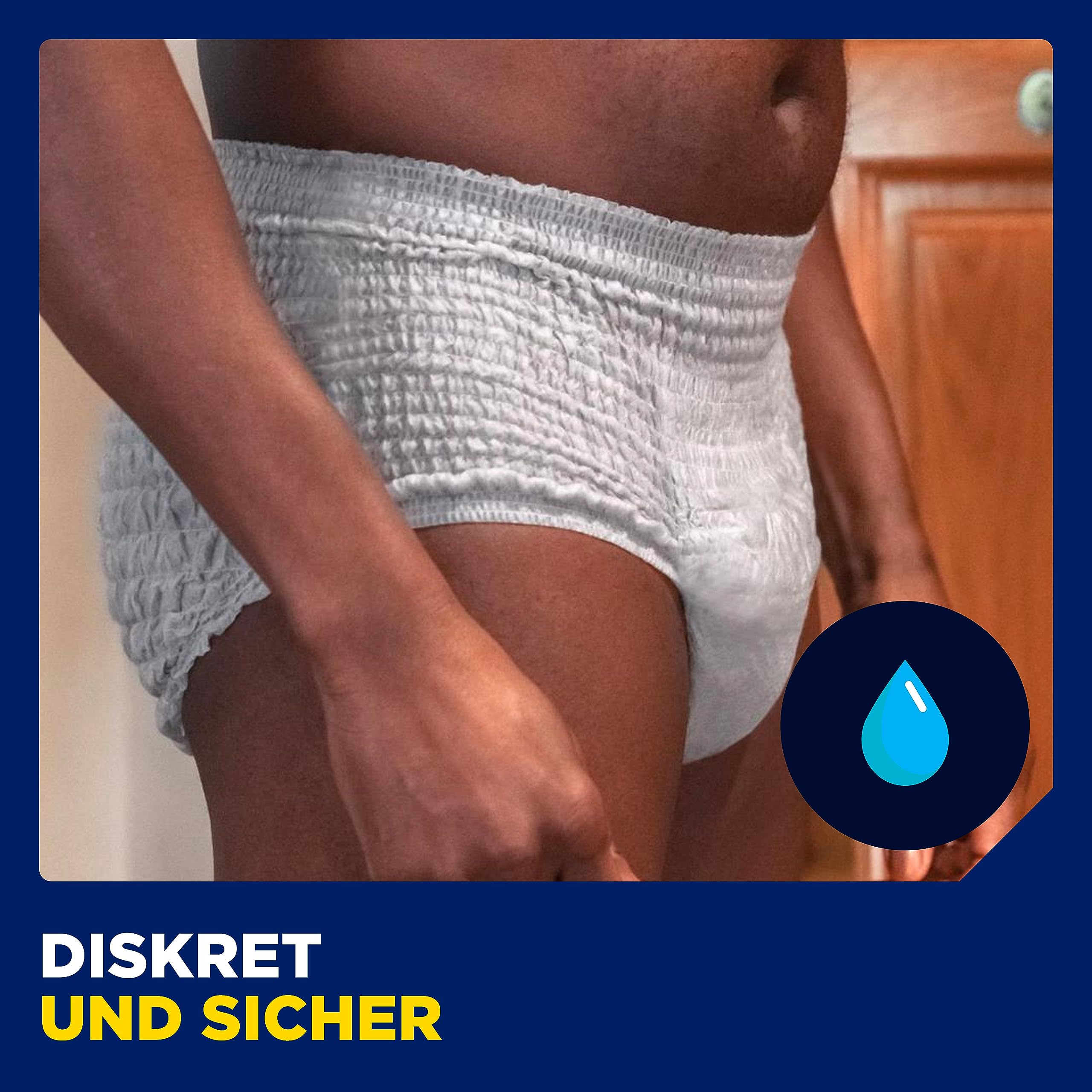 TENA MEN Active fit Pants Plus - 40 Stück im Monatspaket (4 x10) - Einweghosen für Männer - bei mittlerem bis starem Urinverlust - Größe L