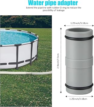 Pool Hose Connector 1.25to 1.25,Filter Pump Hose Connector,Pool Hose Adapter for Pool Parts and Accessories (1.25 to 1.25-2 Heads)