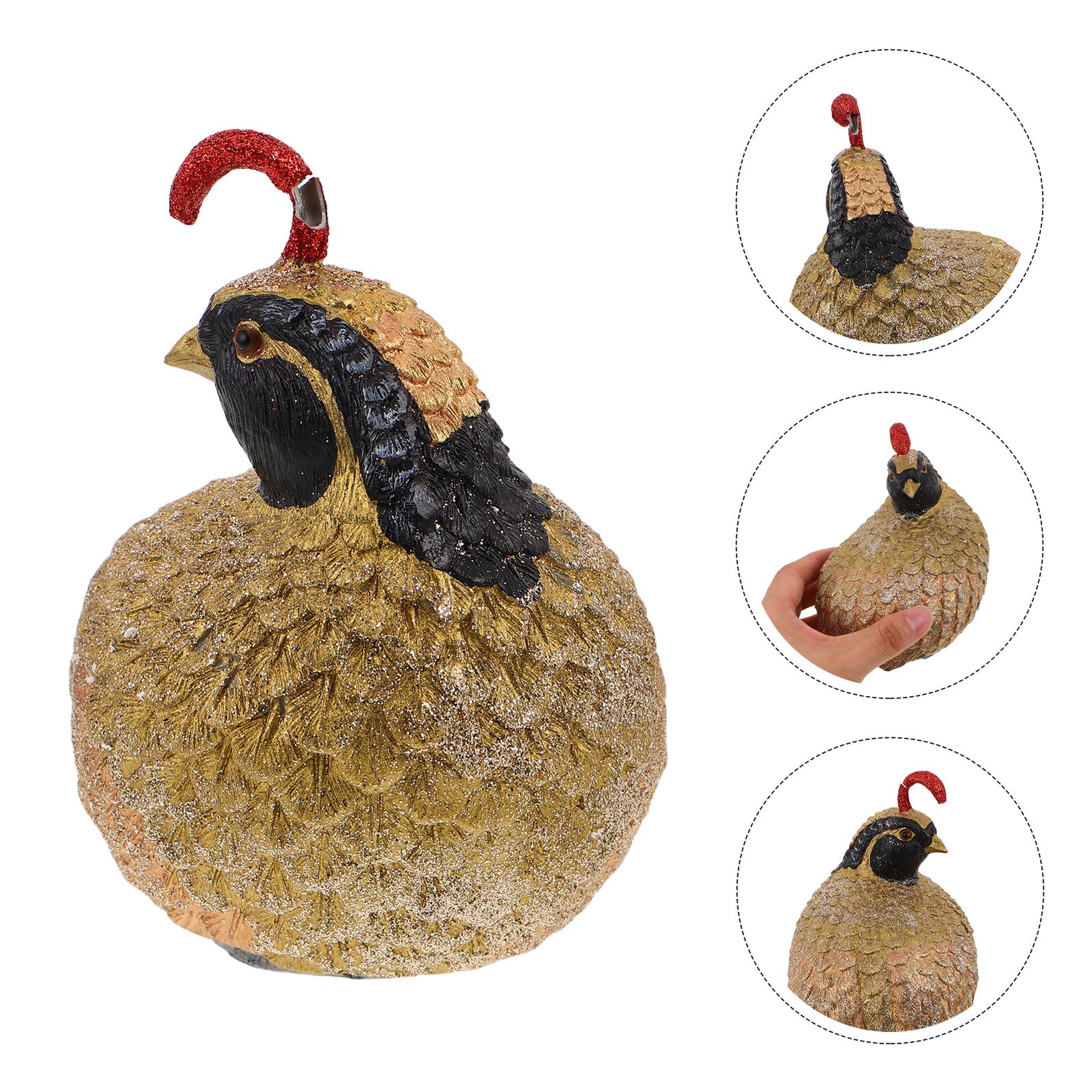 Kleine Truthahnfigur aus Kunstharz für Thanksgiving Realistische Herbst Tischdekoration Im Landhausstil Wiederverwendbare Erntedank Deko für Zuhause und Partys