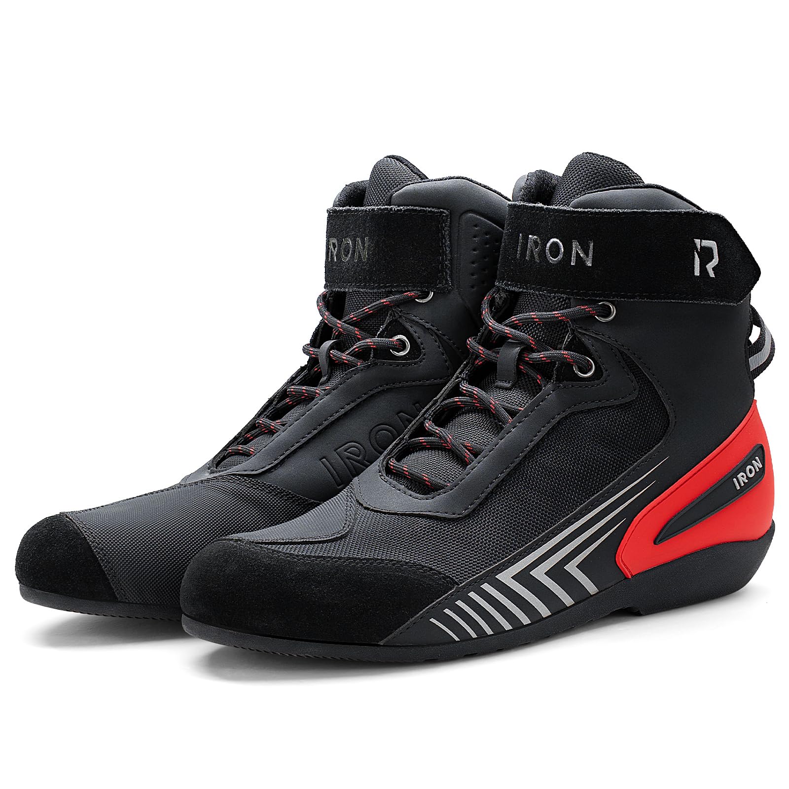 RIDEIRON Bottes Moto Hommes Chaussueres Motard Normes CE | Renforcées, Support de Cheville, Semelle Antidérapante