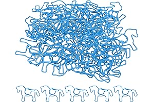 Cute Horse-Shaped Blue Paper Clips for Home and Office