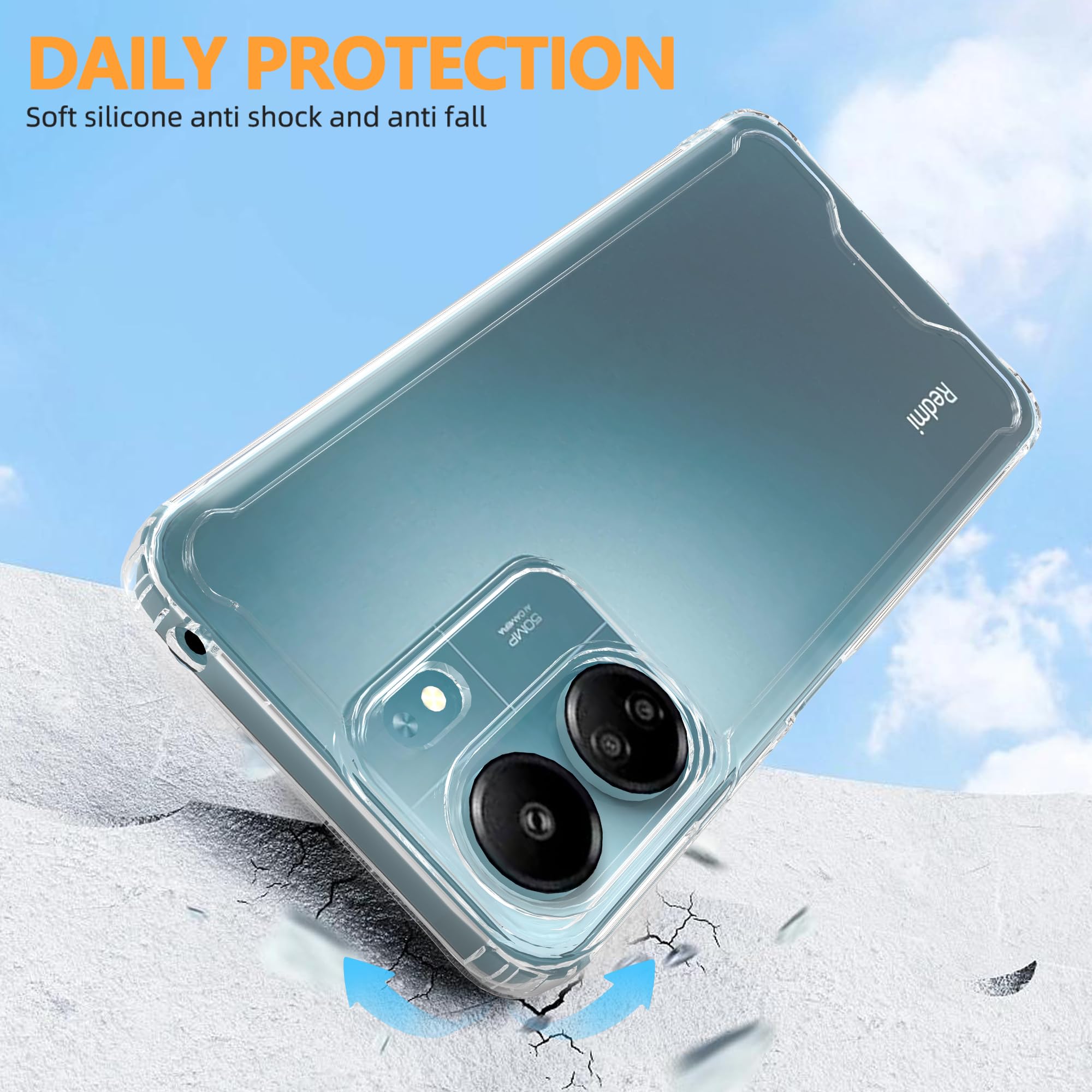 Custodia Per Xiaomi POCO C65 & Redmi 13C, Chiara IN Silicone - Foto 5