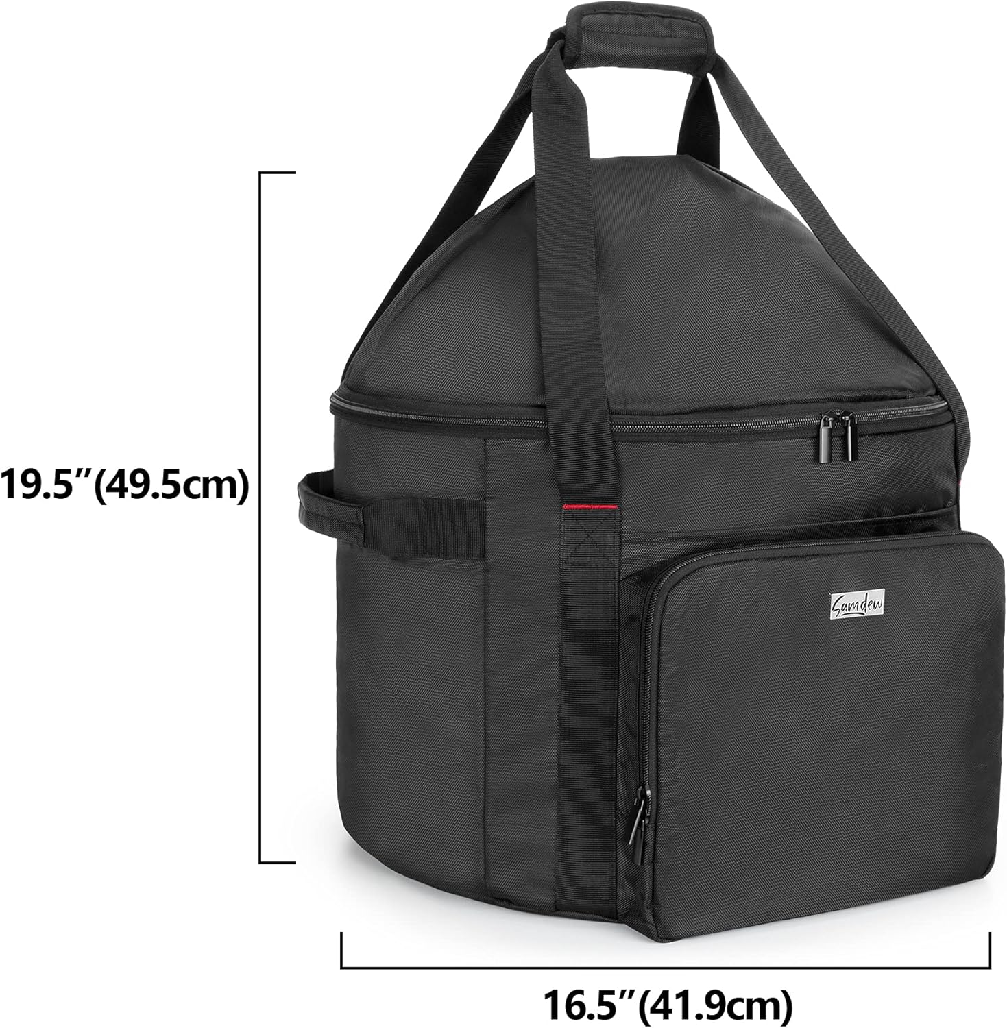 samdew Portable Grill Carry Bag Compatible with Weber Smokey Joe 14-Inch Portable Grill, Grill Cover Compatible with Smokey Joe Premium 14-Inch Grill, with Pocket & Handle, Bag Only (Patented Design)