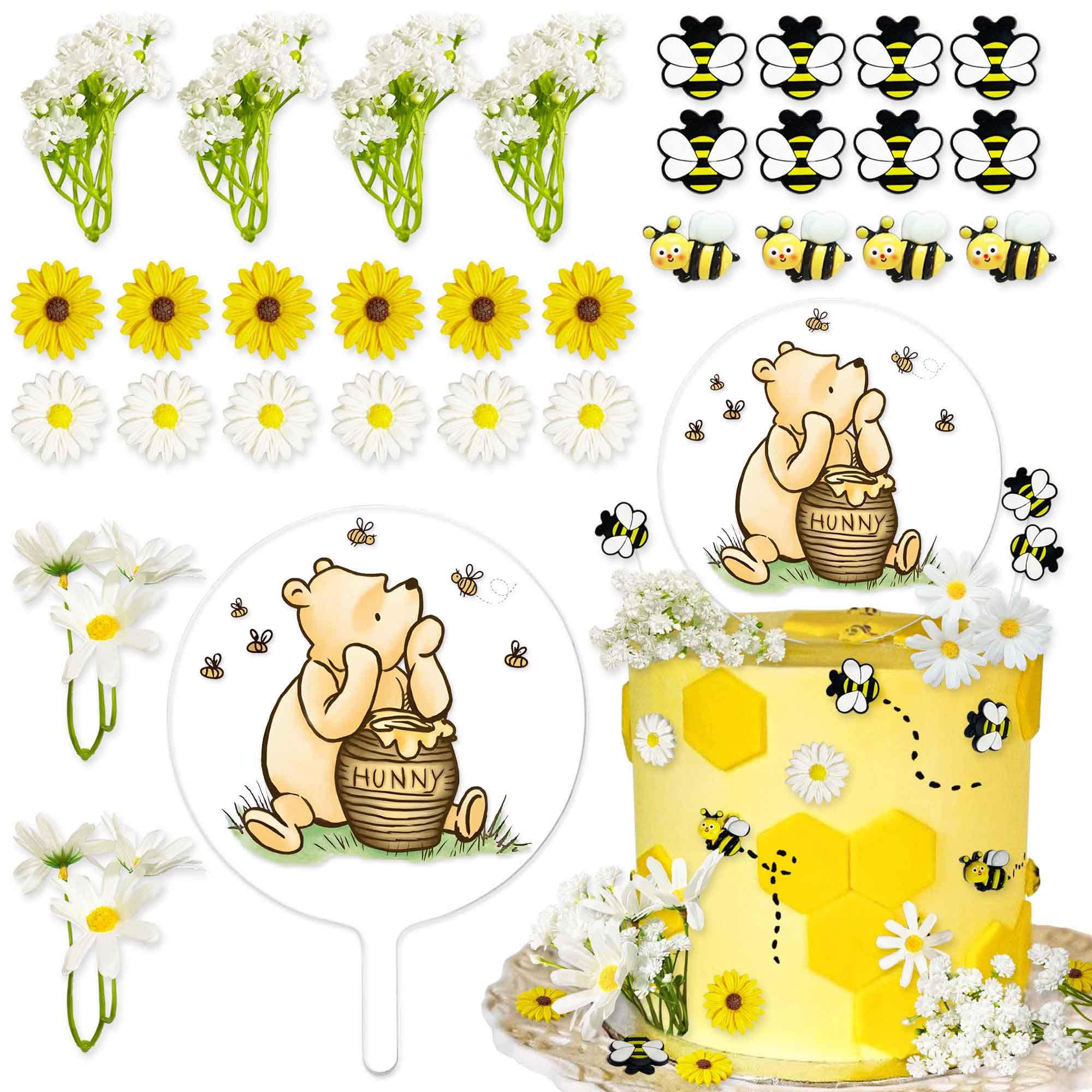 Photo 1 of Kwtzkuo Winnie Bee Cake Decorations Set