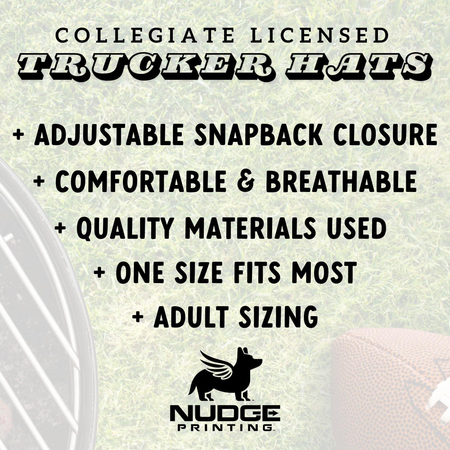 Premium Collegiate Black Trucker Hat