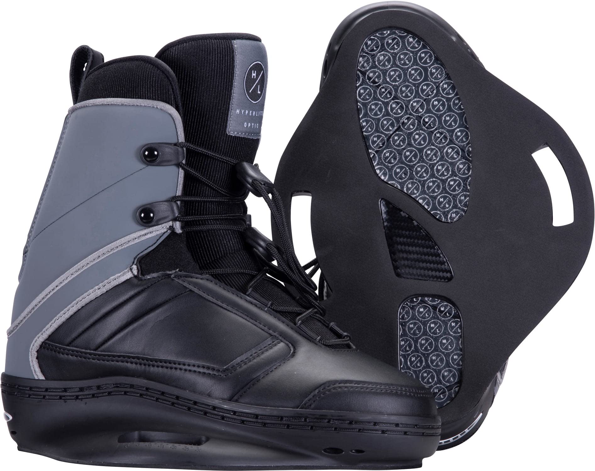 Junior Optic Wake Boots Boot - Black Grey - Unisex - Support Level - Mid - 3D Molded Liner