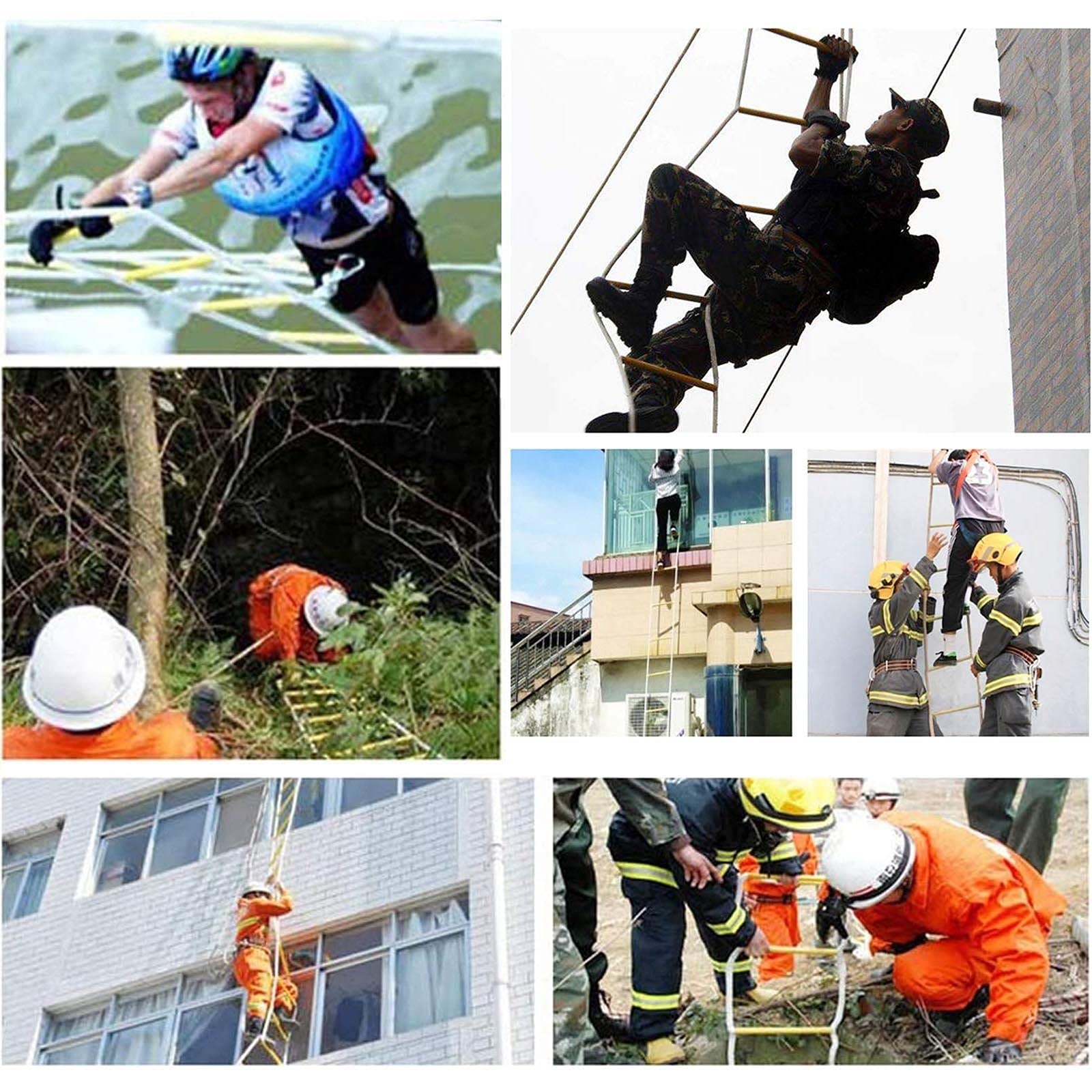 WEITONG Rettungsseilleiter, 5m 8m 10m 15m 25m Feuerfeste Rettungsleiter, Bearing Feuerleiter Für Notfälle, Flammwidrige Reißfest Robuste Langlebige Für Den Schnellen Einsatz Im Feuer/katastrophe