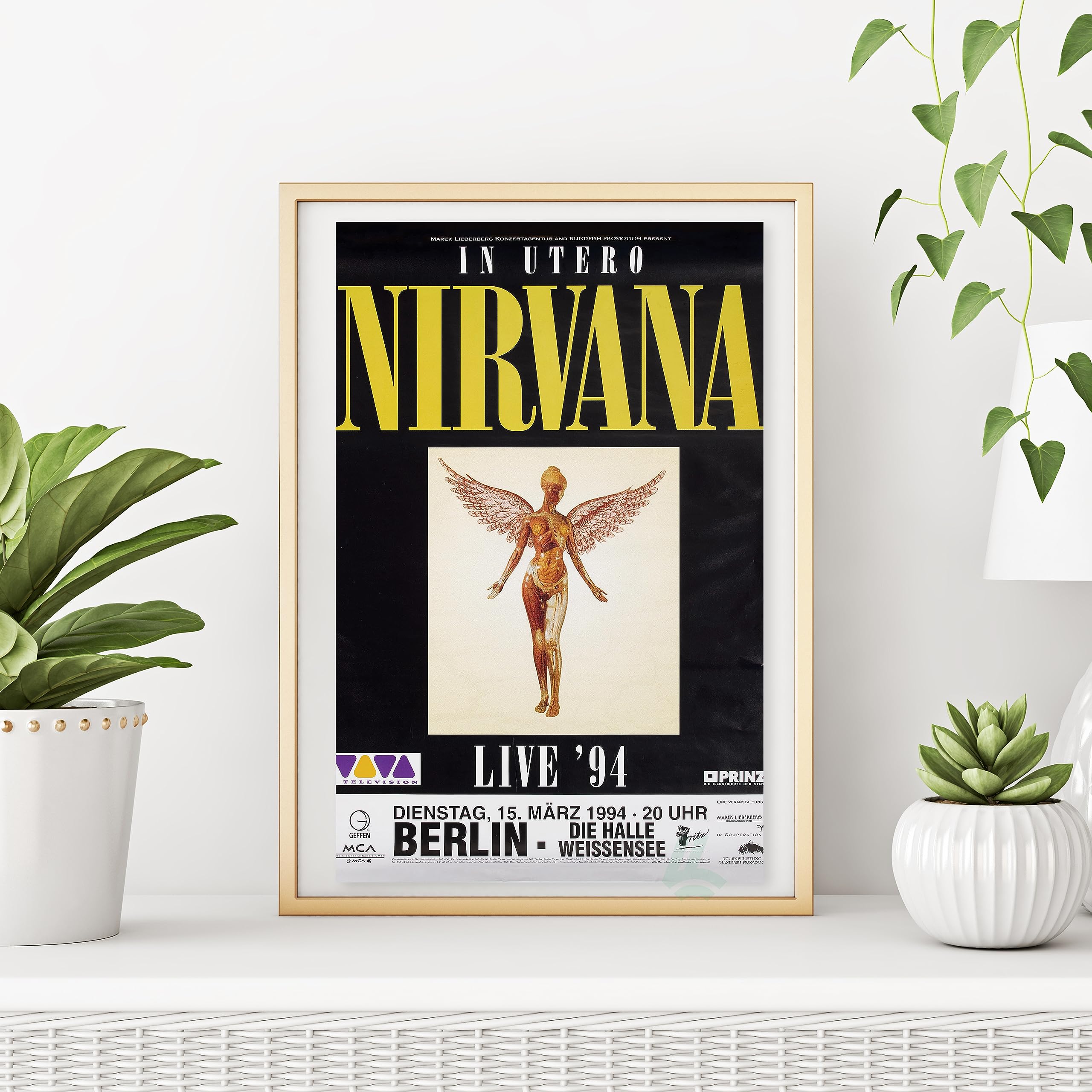 Nirvana In Utero Poster: Iconic Rock Band Wall Art, Kurt Cobain
