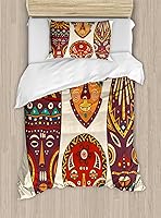 Vista 45 de Ambesonne Juego de funda de edredón de pesca, lubina de boca grande atrapando un bocado en espray de agua, imagen salvaje, juego de cama decorativo