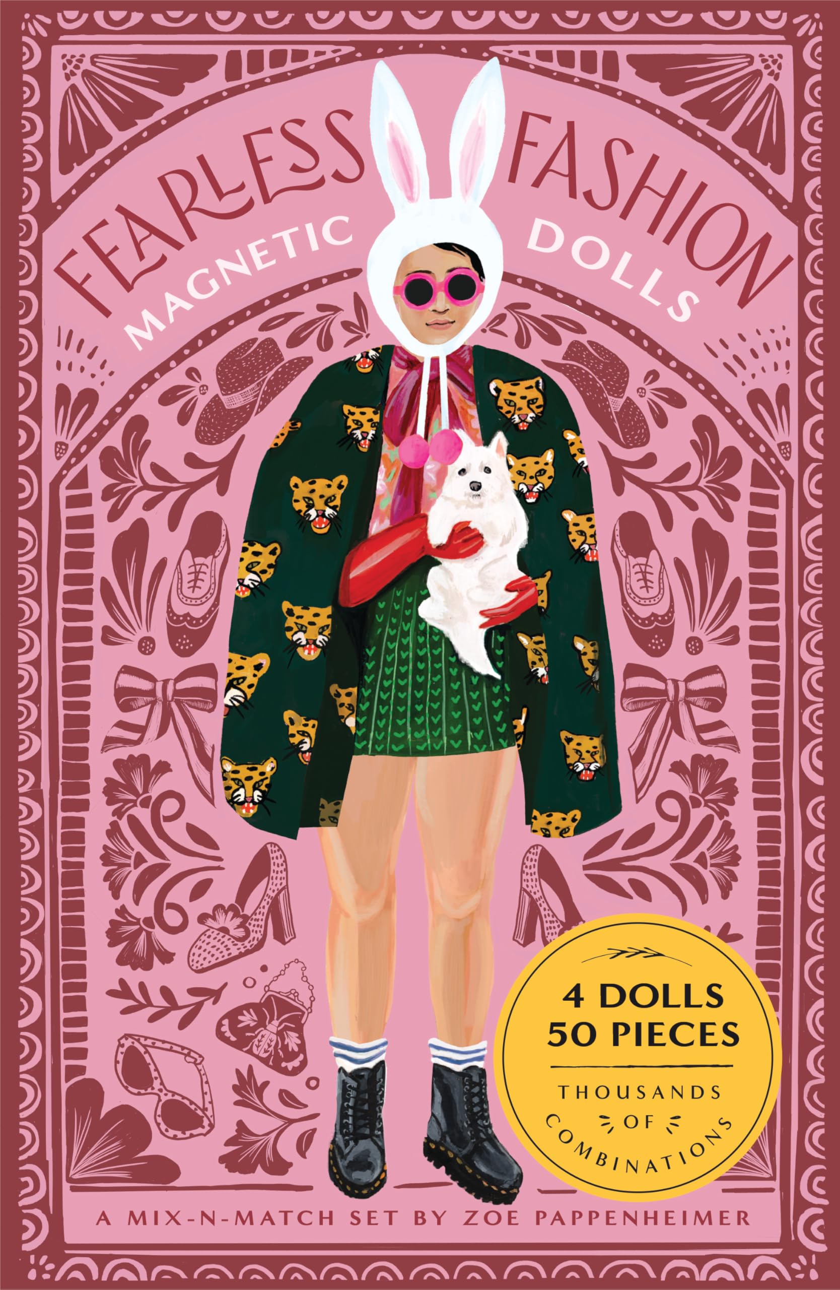 Chronicle Books Fearless Fashion Magnetic Dolls | Mix-N-Match Set | 4 Dolls, 50 Pieces, Thousands of Combinations