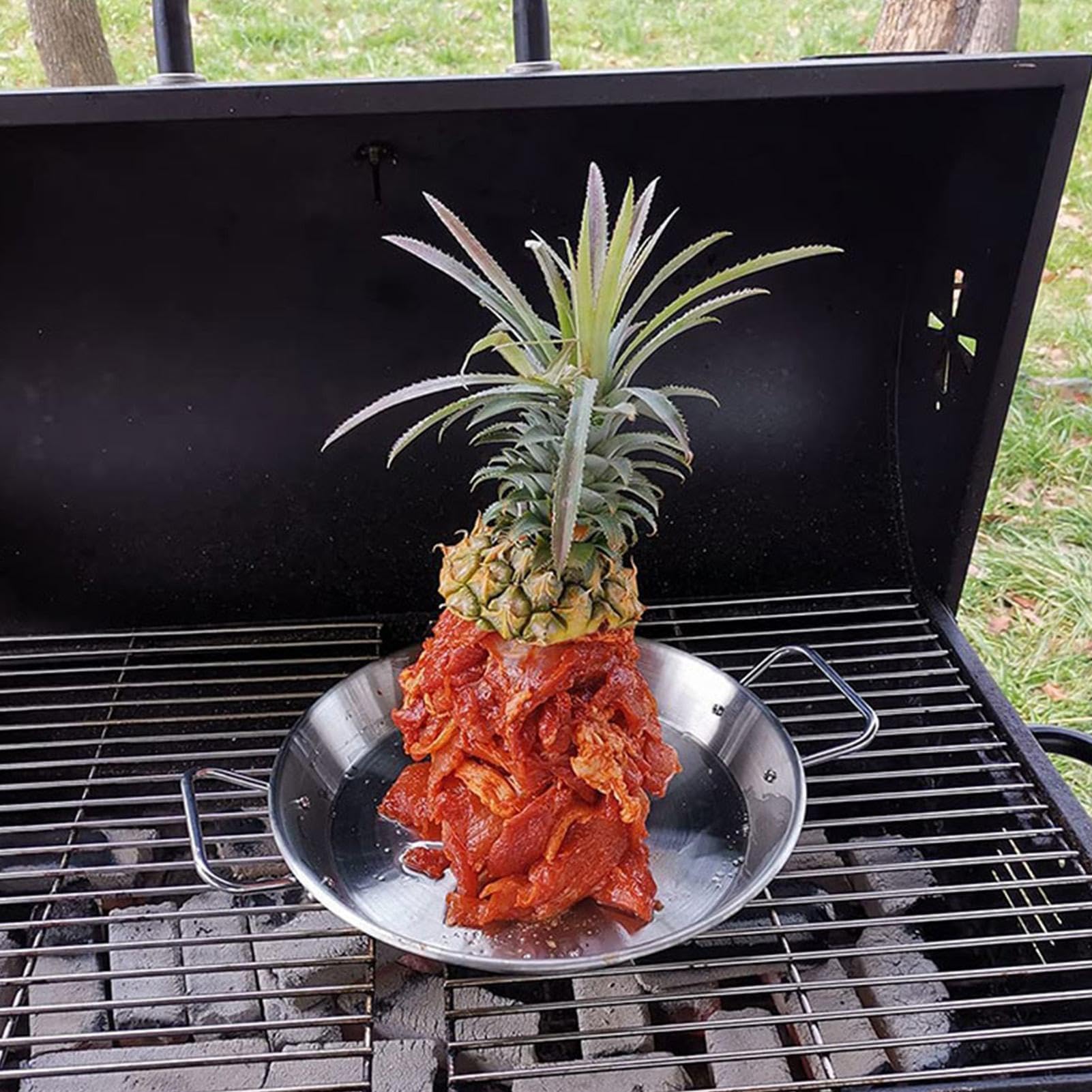 Pionowy stojak na szpikulce ze stali nierdzewnej – brazylijski grill El Pastor Rożen – wytrzymała pionowa patelnia do pieczenia na szaszłykach, idealna do grillowania i gotowania na świeżym powietrzu