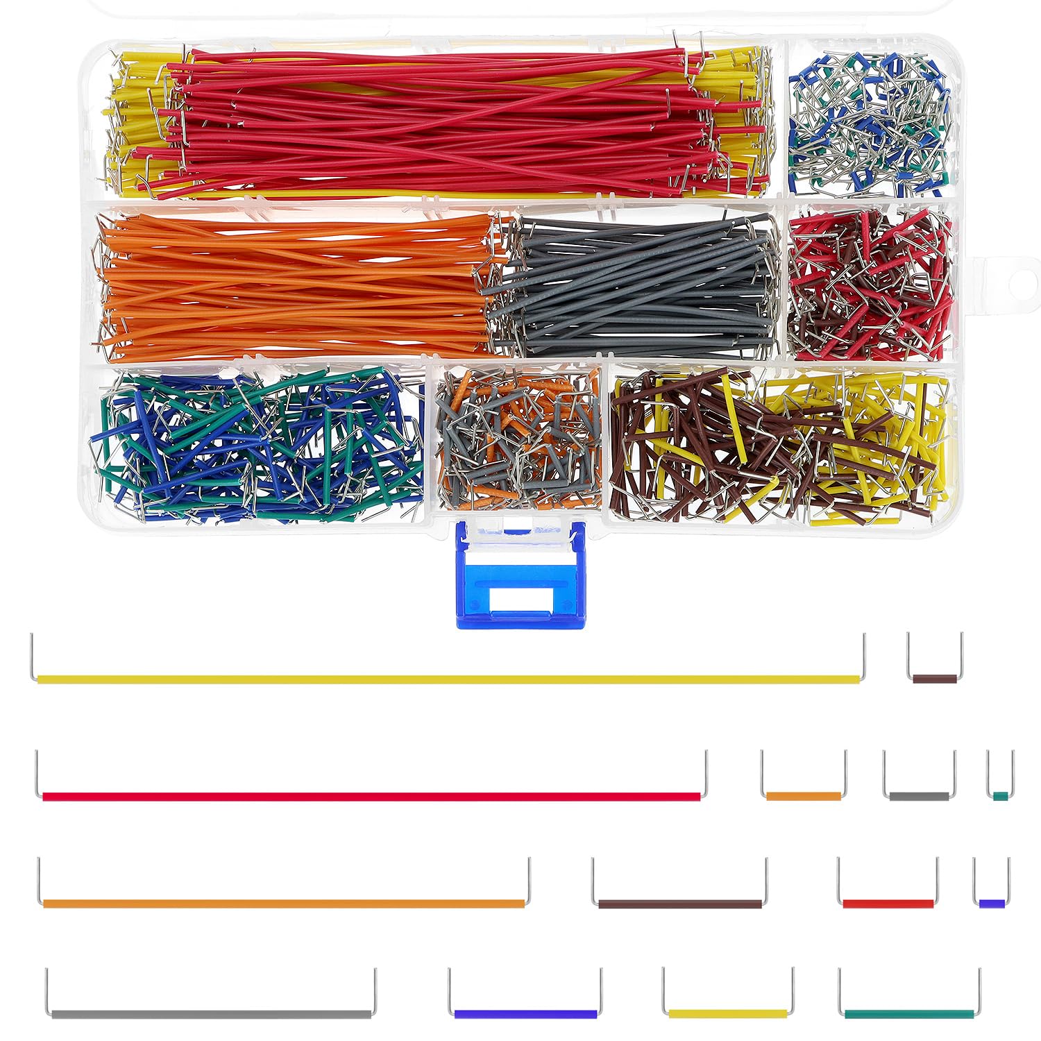 QWORK® 840 Pezzi Breadboard Jumper, Breadboard Jumper Wires Filo Maschio a Maschio, Breadboard Cavo Assorted Kit con Scatola di Smistamento