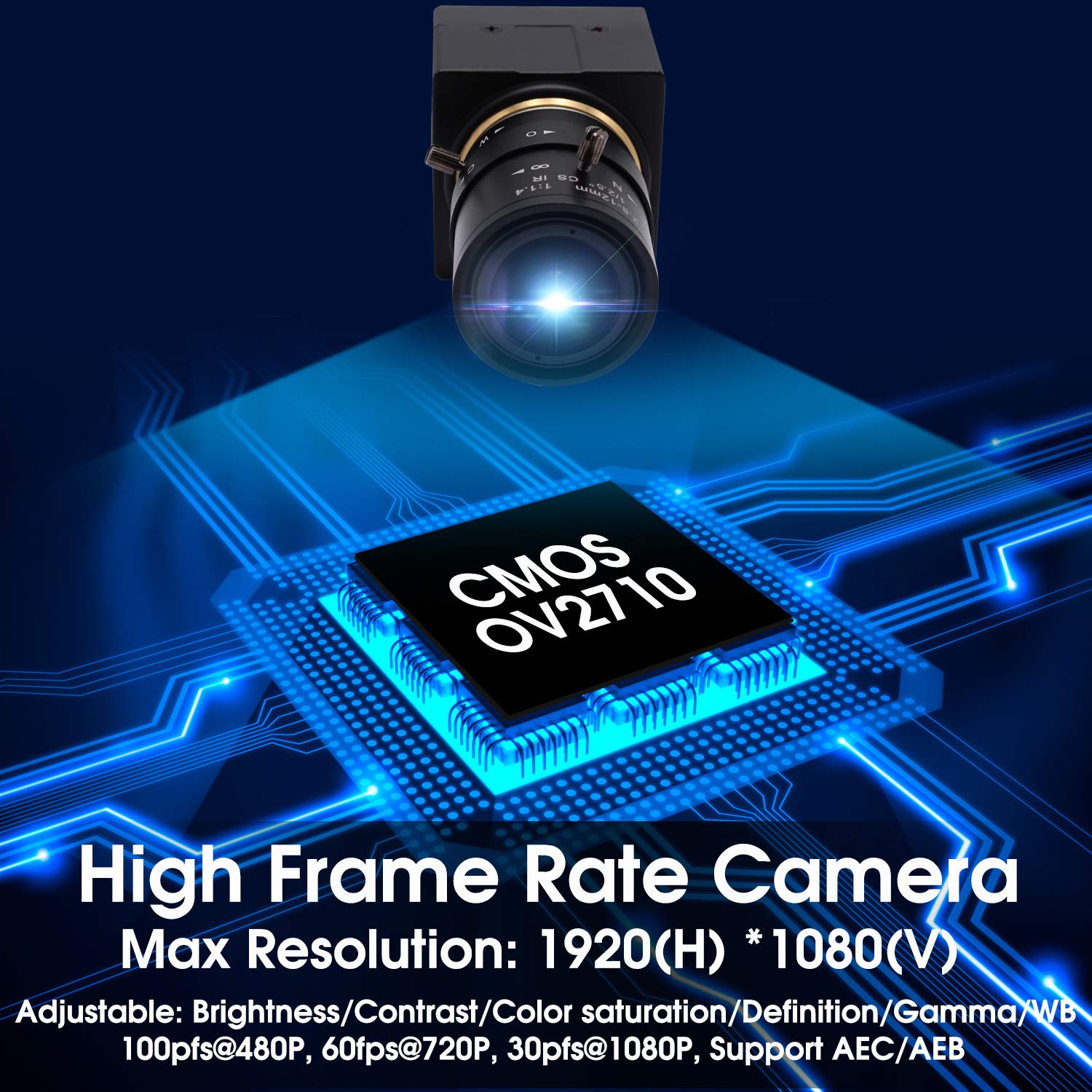 Svpro Zoom ottico 4x webcam Full HD 1080P fotocamera USB 2,8-12 mm obiettivo di messa a fuoco manuale, High Frame 100 pfs, videocamera di sorveglianza domestica, fotocamera Drive Free UVC