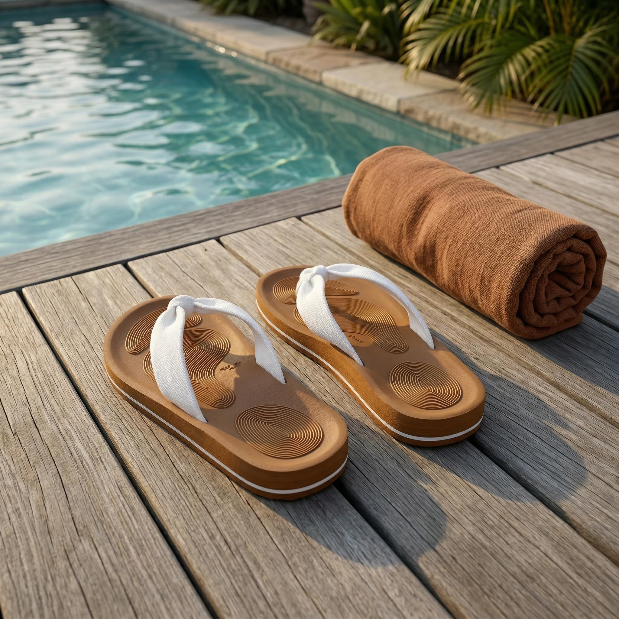 ARRIGO BELLO Tongs Femme été, Confortables Tissu Sandales, Antidérapants Plage Piscine Chaussures, Mode Vacances Pantoufles Tailles 36-41
