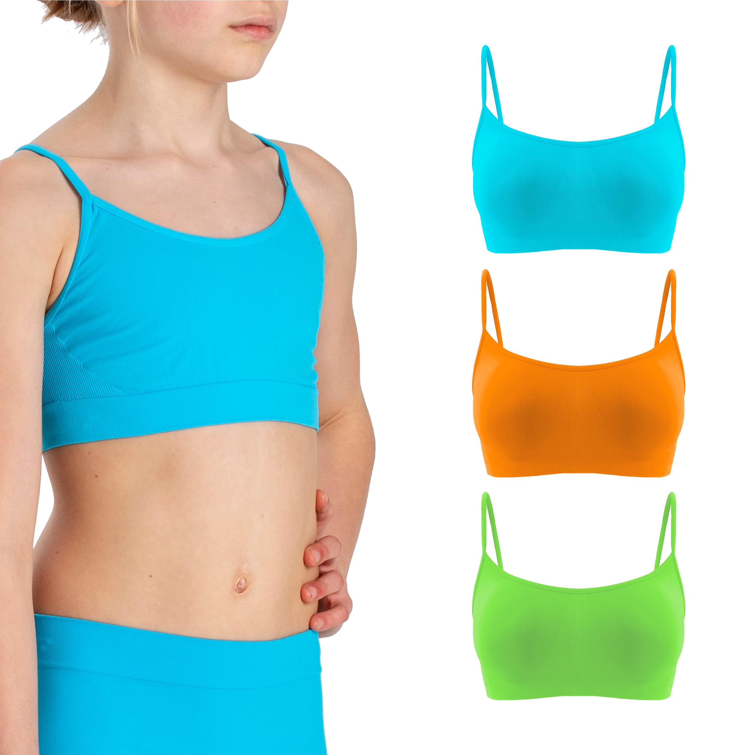 Risalti Mädchen Bustier & Unterhosen Set - Nahtlose Mikrofaser Made In Italy