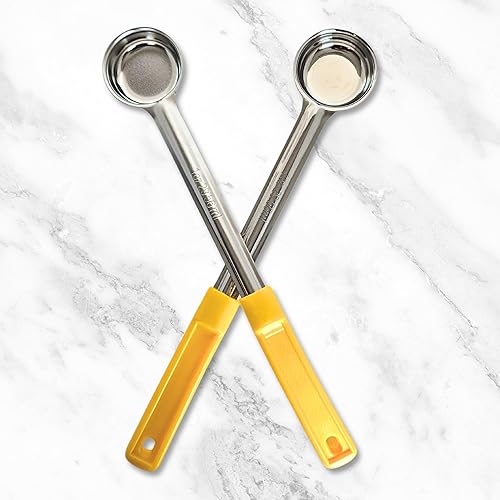 Miniatura 6 de Habanerofire Cuchara de acero inoxidable sólido de 1 onza para medir y servir cucharas para servir de grado comercial (paquete de 12)