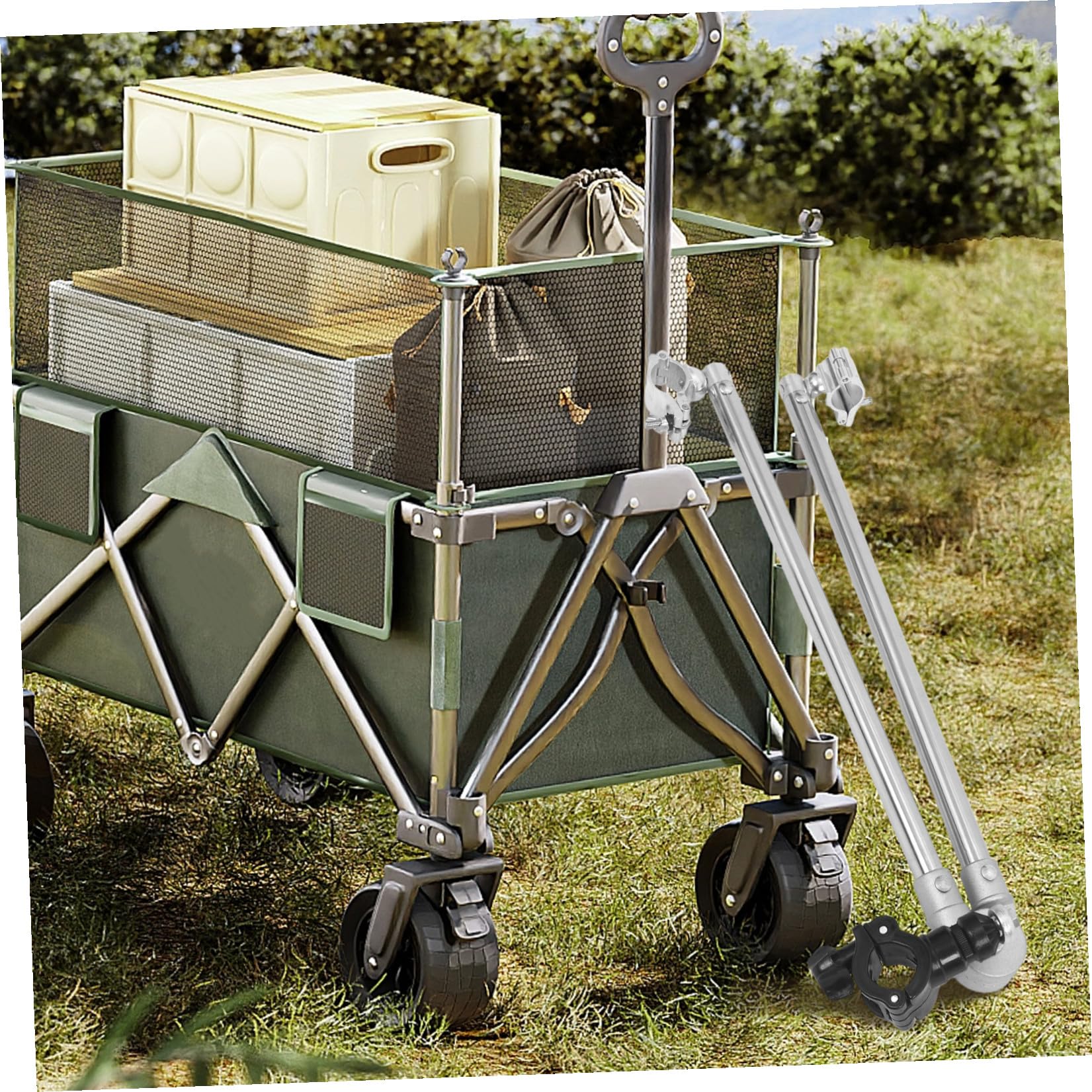 Robuster Fahrradanhängeranschlussadapter aus Kohlenstoffstahl und Aluminiumlegierung mit Wetterfester Haltbarkeit und Einziehbarem Design für Gartenwagen und Outdoor Einkäufe