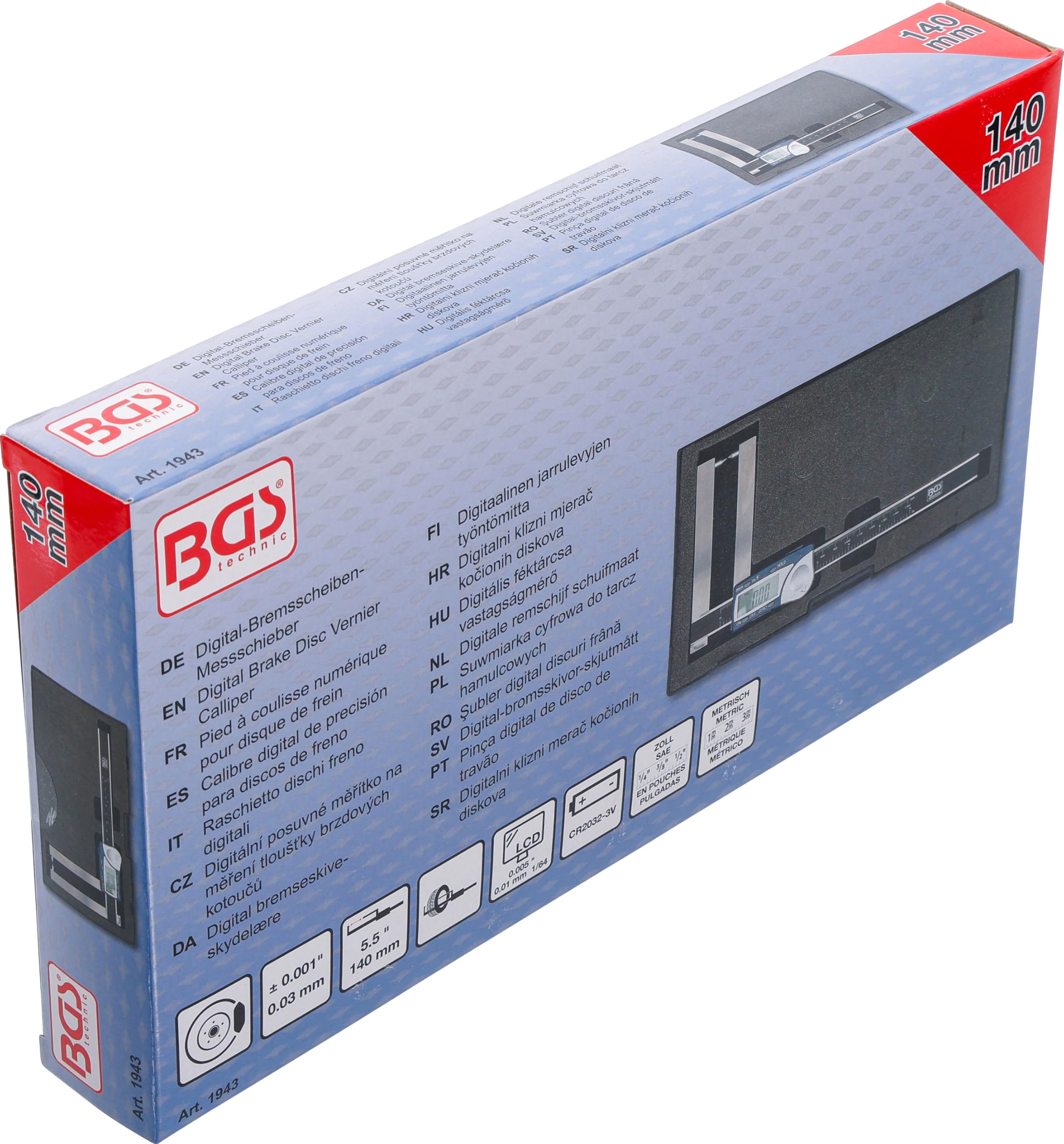 BGS 1943 | Raschietto dischi freno digitali | 140 mm