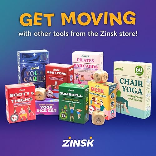 Miniatura 7 de Zinsk Juego de dados de madera para yoga de 8 piezas en caja de almacenamiento de cartón, accesorios creativos y regalos de yogui para mujeres, crea