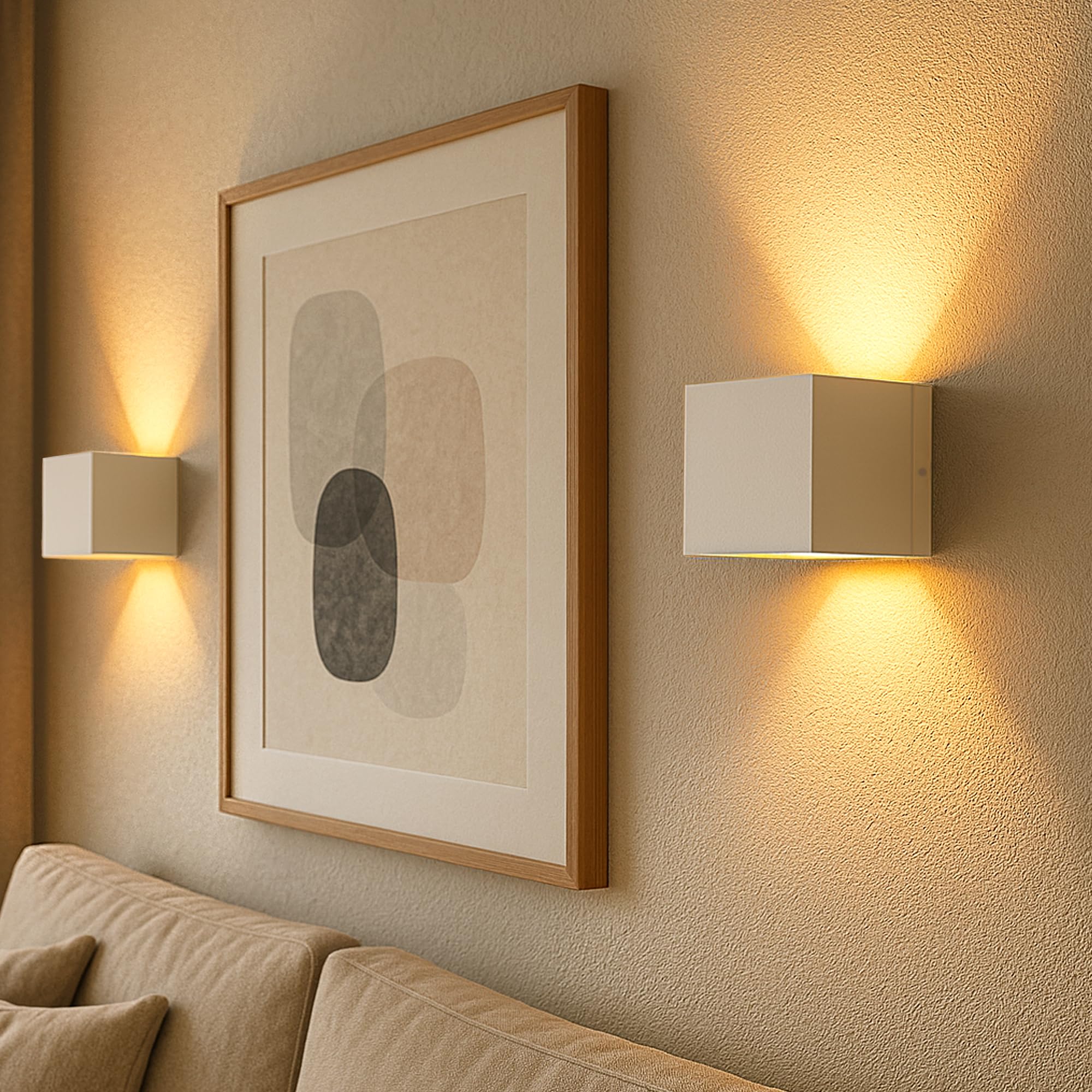 SSC-LUXon EPITA 4x LED Wandstrahler Up Down Schatteneffekt – mit G9 Leuchtmittel dimmbar warmweiß 3W – Wandlampe für Flur & Wohnzimmer