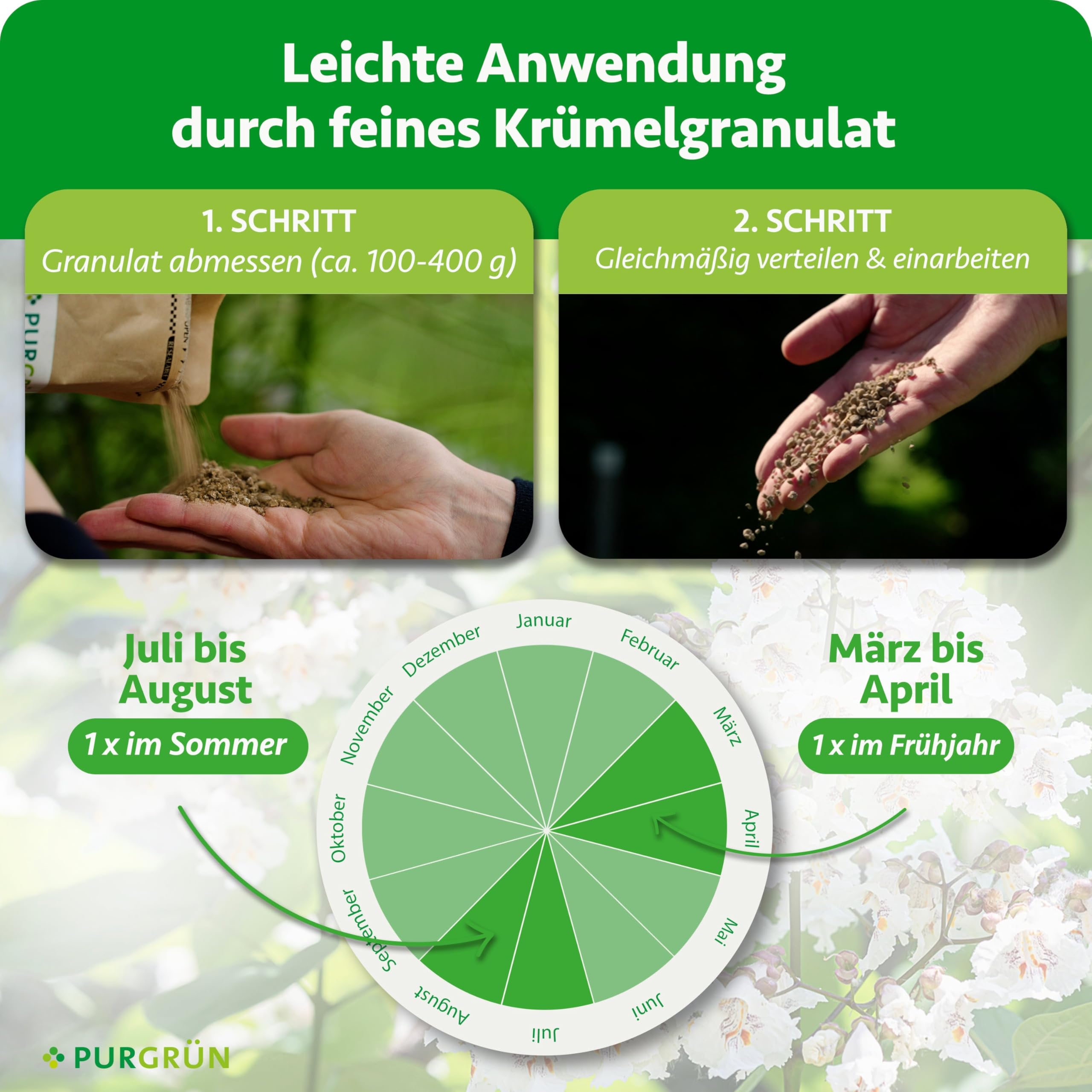 Trompetenbaum-Dünger 1 kg – Leuchtende Blüten dank Spezial-Rezeptur – Magnesium für leuchtende Blattfärbung – Schnelles Wachstum dank extra Stickstoff – Baumdünger für ca. 2-3 Bäume