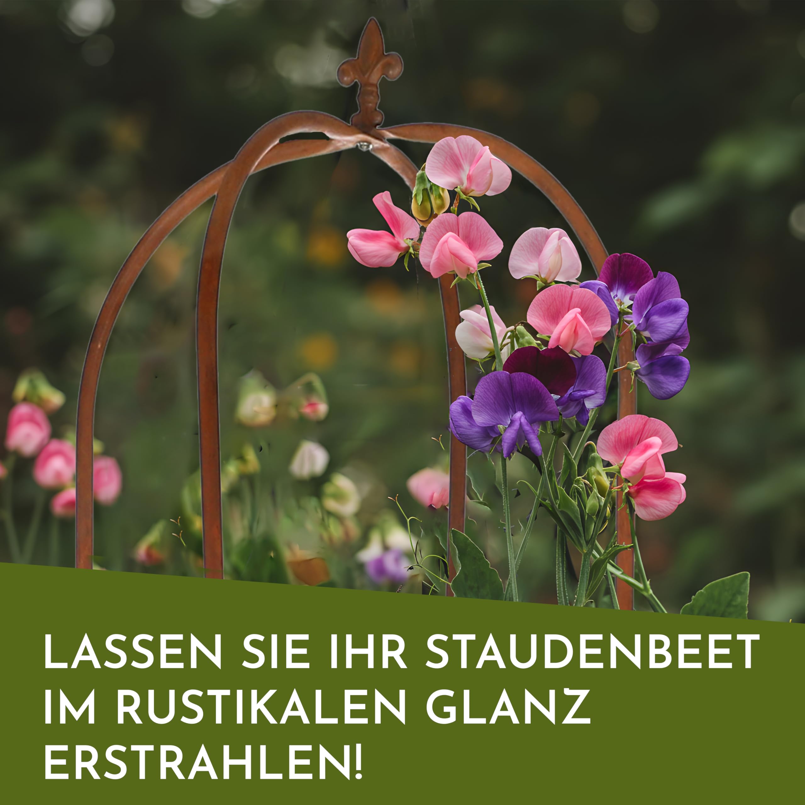 Nordstern Rankhilfe Obelisk Rost - Rankturm Rankgitter für Rosen und Kletterpflanzen - Ideal zur Gartengestaltung von Blumen - 190 cm