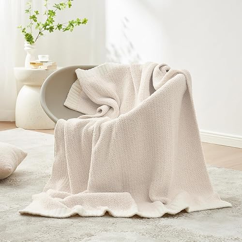 Miniatura 4 de Snuggle Sac Manta de punto reversible para sofá, manta de punto reversible y súper suave, cálida y acogedora, manta ligera para sofá, cama,