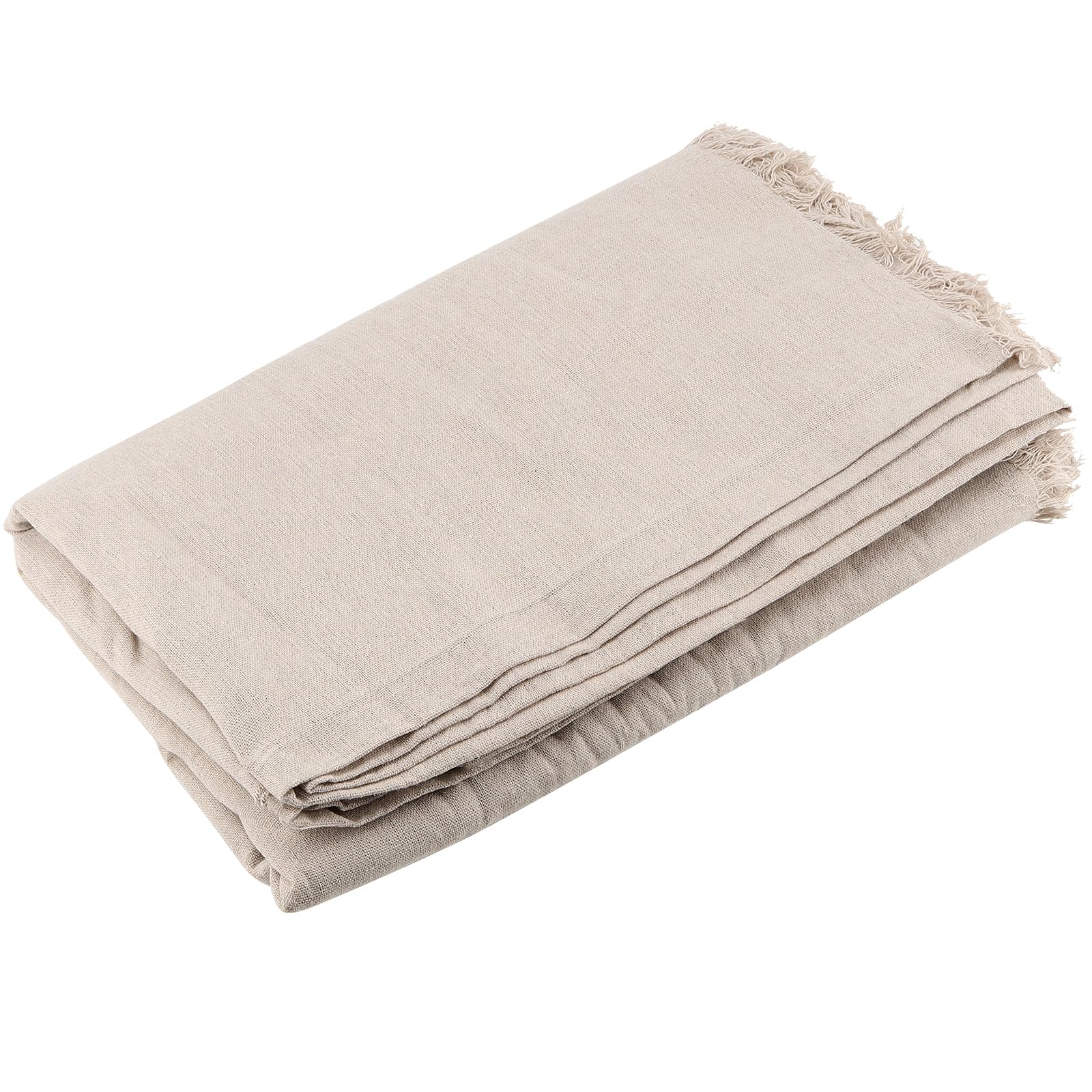 Sponsored Ad – 150cm/59 Inch Wide Plain Linen Fabric, 400cm/157 Inch Length, Natural White Color, Ideal for Crafts & Decorations