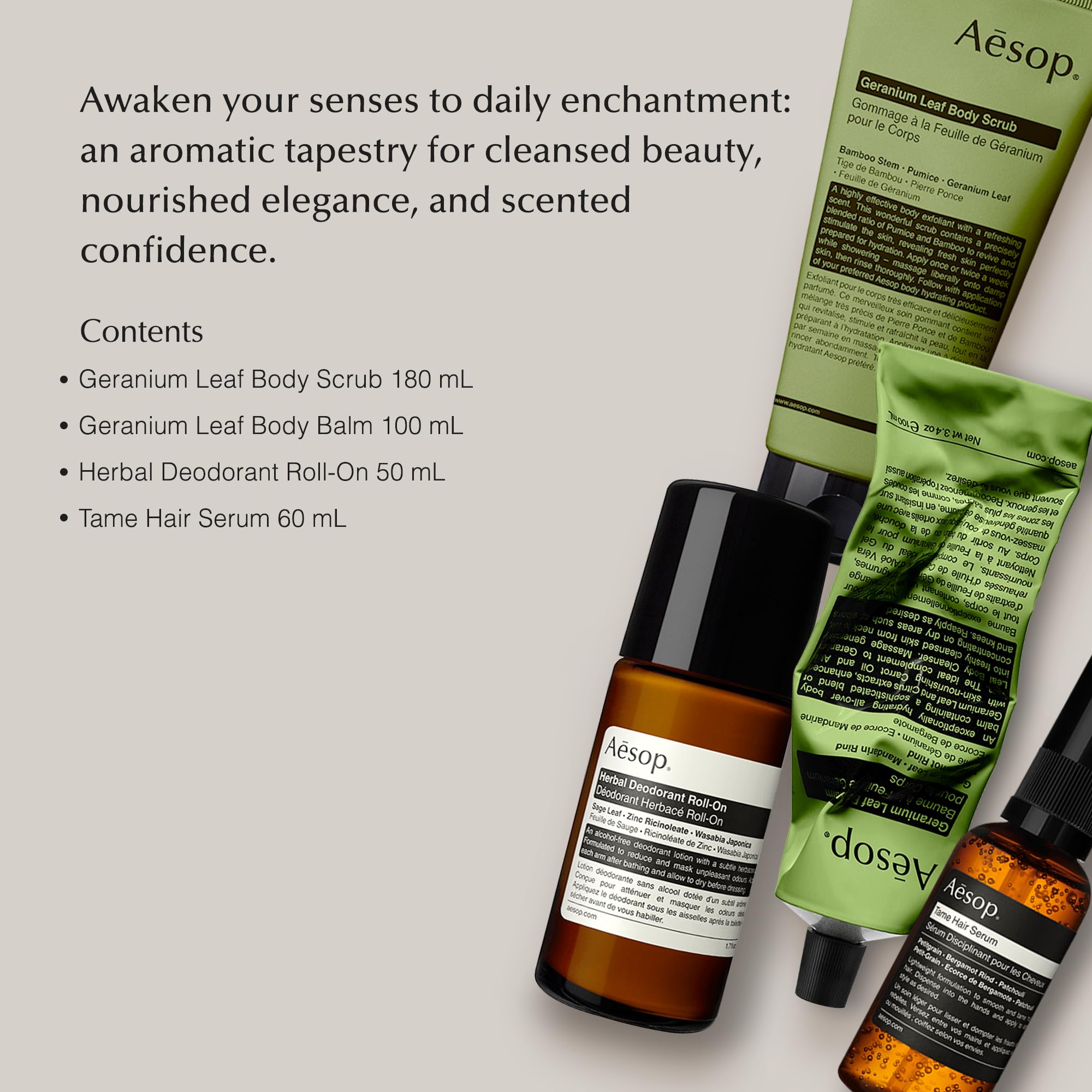 Amazon.com: Aesop Body Care Essentials Kit - Geranium Leaf Body