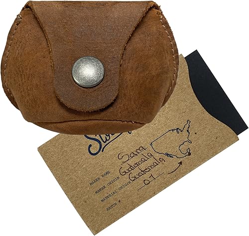 Miniatura 7 de Hide & Drink, Funda de piel para monedas, funda para auriculares, tarjetero SD, organizador de efectivo, hecha a mano, incluye 101 años de garantía