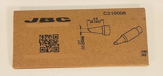 JBC Tools C210-006 Soldering Tip 1 mm Conical Sloped