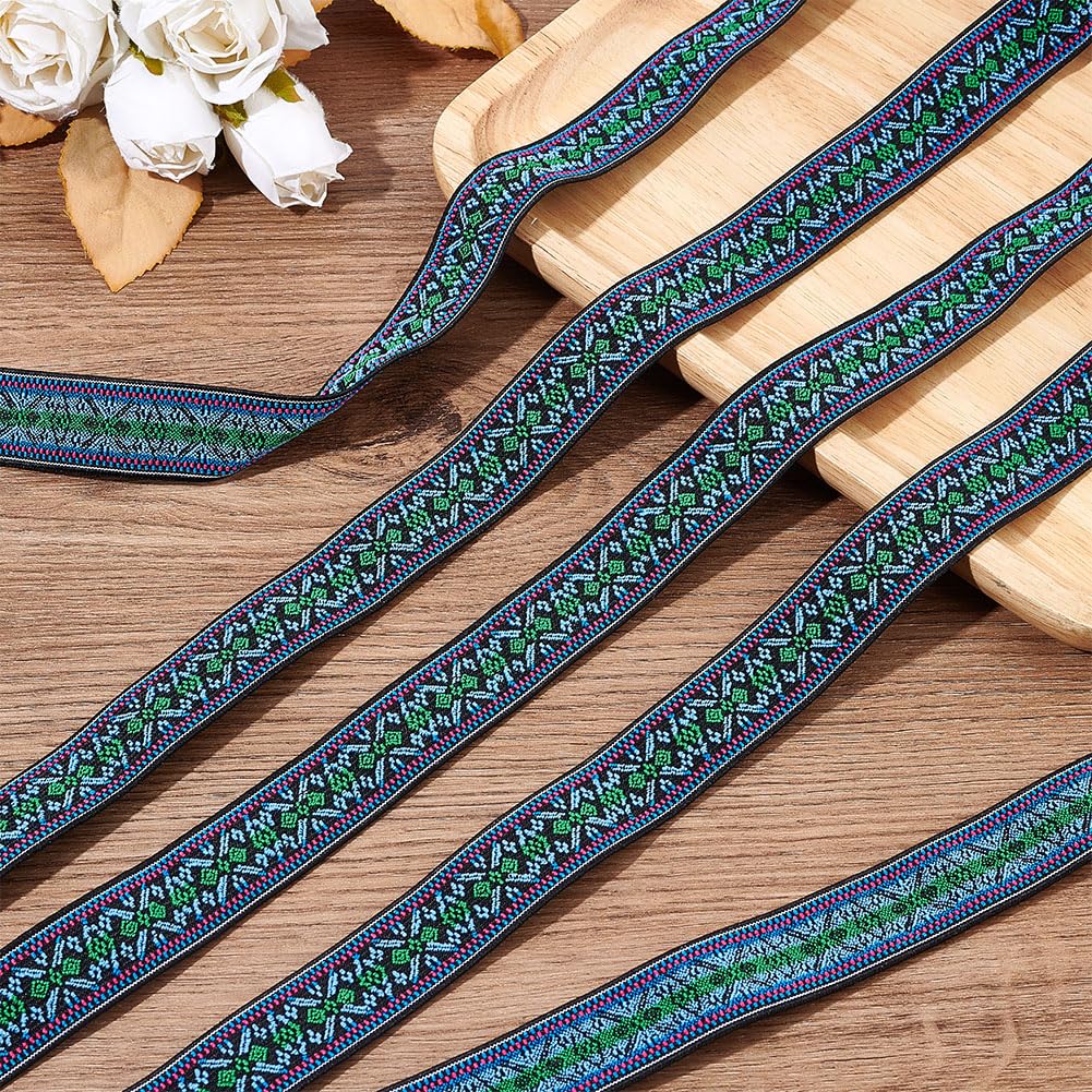 Amazon.com: BENECREAT 5 Yards Elastic Woven Jacquard Ribbon