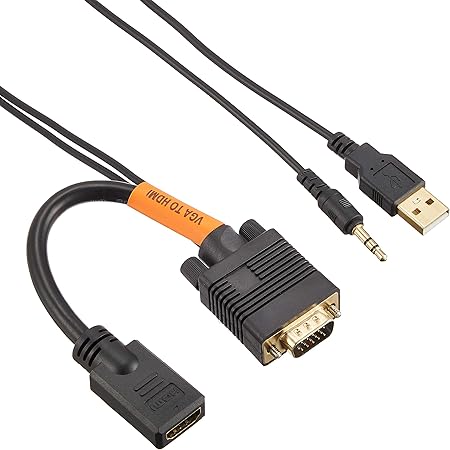Amazon Co Jp ホーリック Vga Hdmi変換アダプタ 10cm Vgaオス To Hdmiメス Vghdf01 165bkpu 家電 カメラ