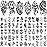 77 Sheets Tribal Temporary Tattoos for Men, 17 Sheets Half Arm Western Tribal Wolf Lion Owl Skull Fake Tattoos for Adults Women, 60 Black Tiny Tattoos Sticker for Halloween Party Supplies