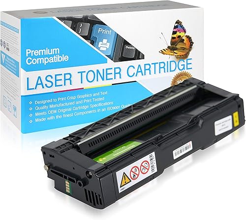 Cartucho de tóner de repuesto compatible para Ricoh SP C250  407542 (amarillo, 1 unidad)