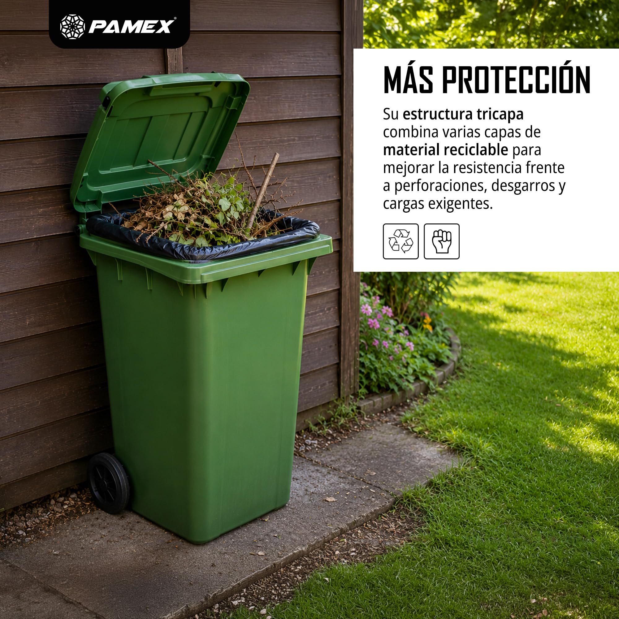 Pamex - Bolsa Basura 130l Premium Gigante Extra - 17 Sets