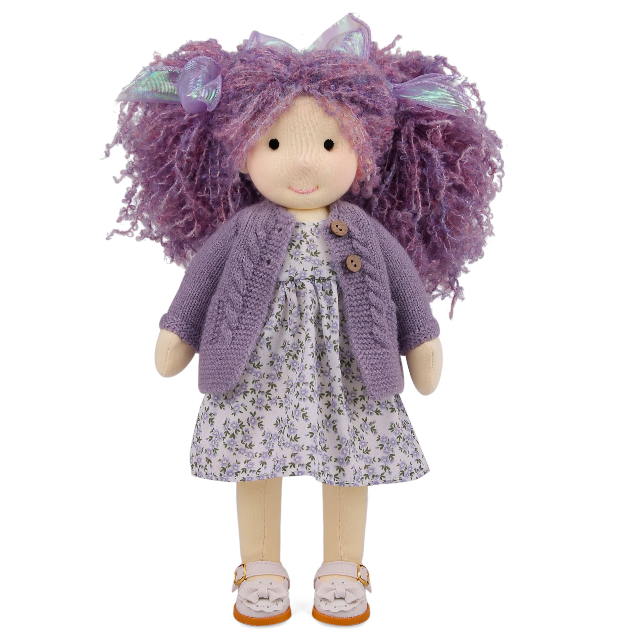 BlissfulPixie Handmade Waldorf Collect Rag Doll Birthday Present with Exquisite Box - Aurora 12"