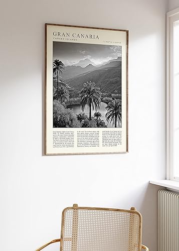 Miniatura 3 de Wall Art Print Gran Canaria Travel Poster, Gran Canaria Travel Print, Mexico Travel Poster, Vintage Travel Art, Black and White Travel Print, 16x24
