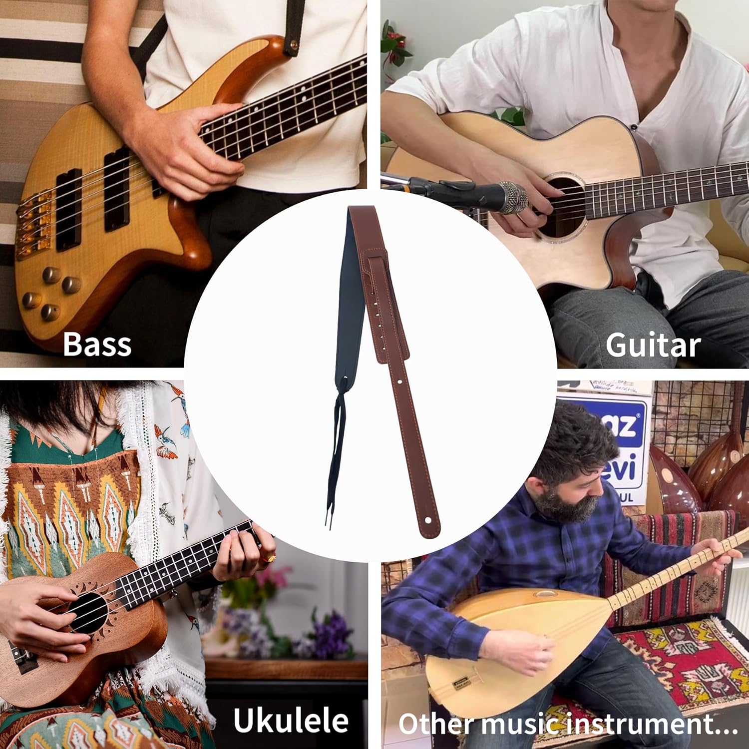 Personalized Guitar Strap for Bass, Electric, and Acoustic Guitars - Custom Guitar Strap with Name for Men & Women Guitar Players