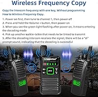 Vista 4 de RT22pro walkie talkies Wireless Frequency Copy Rechargeable Walkie Talkies for Adults,walkie talkies 4 Pack Long Range with VOX, Scrambling