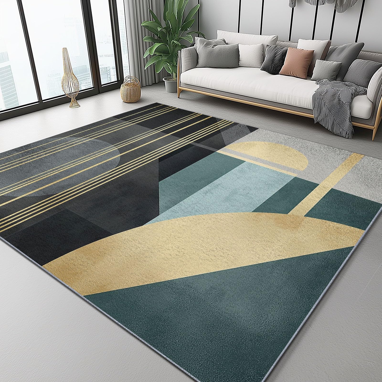 Tapis de salon géométrique rétro pour sublimer votre couloir