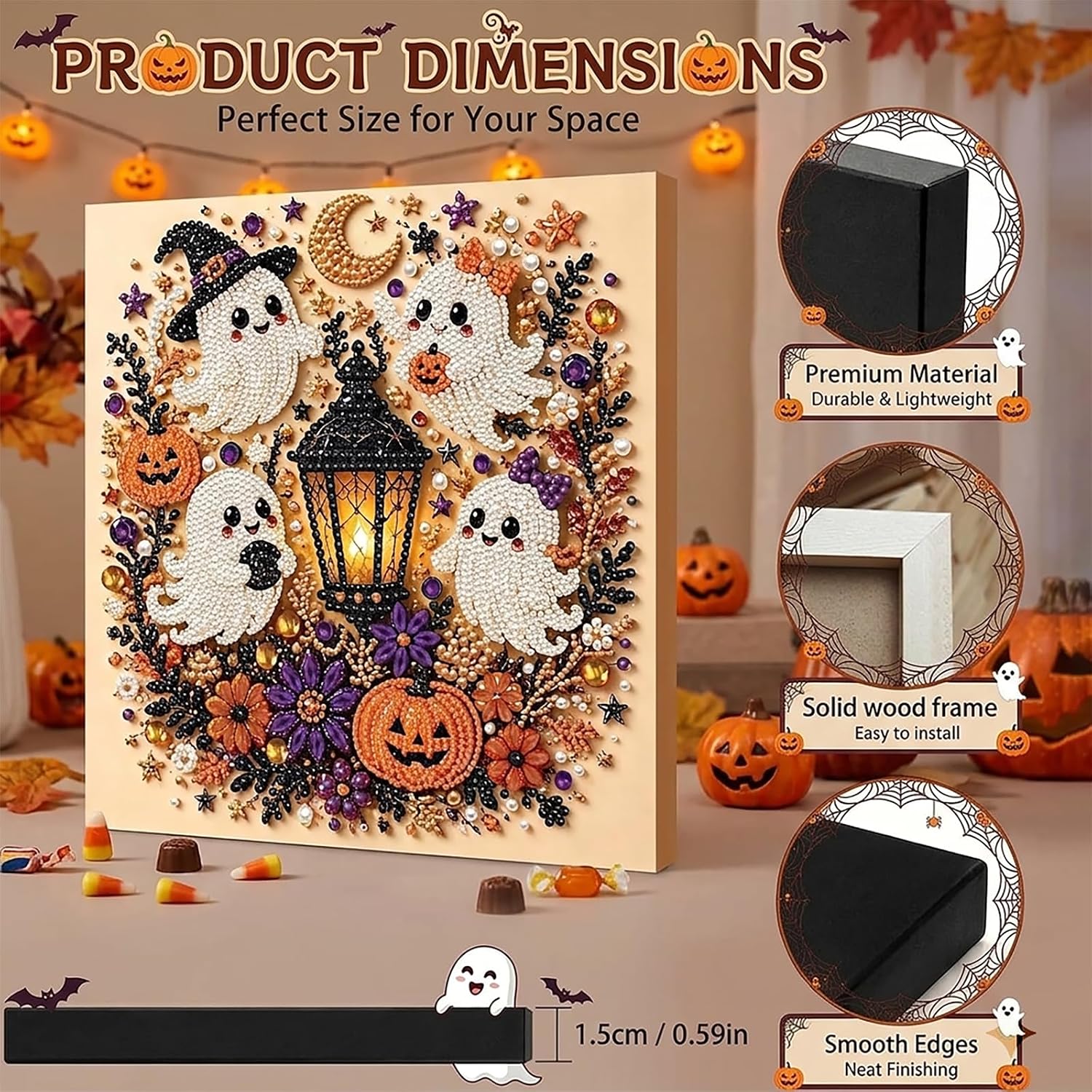 HJMGL All Saints' Day Pearl Bead Painting Crafts (11.8") image 5