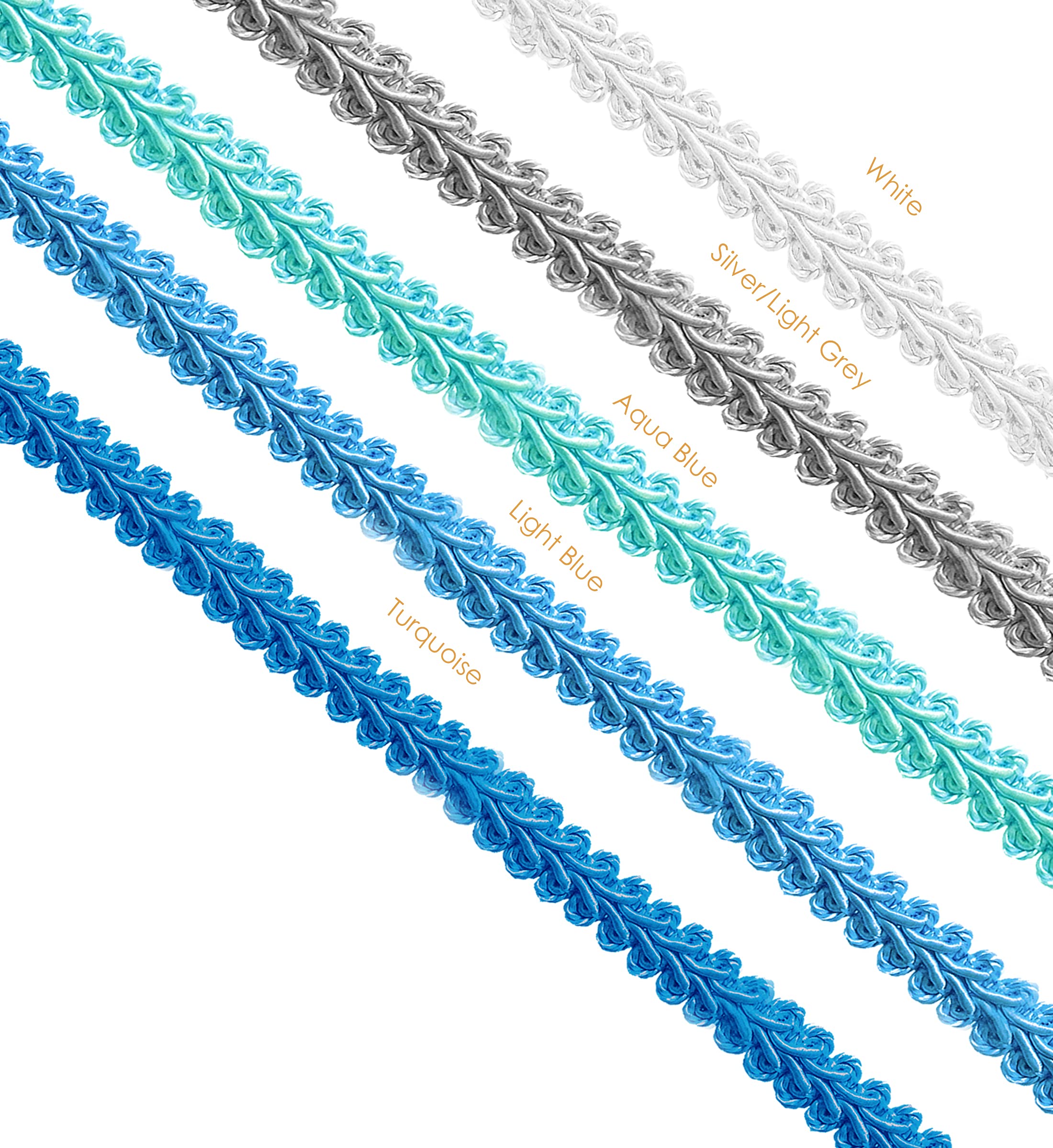 1/2 inch Gimp Trim, 13mm Gimp Braided Trim, Gimp Cord, DIY Braided Cord for Sewing Home Decoration Costume (Mixed Random Colors, 5 Yards)