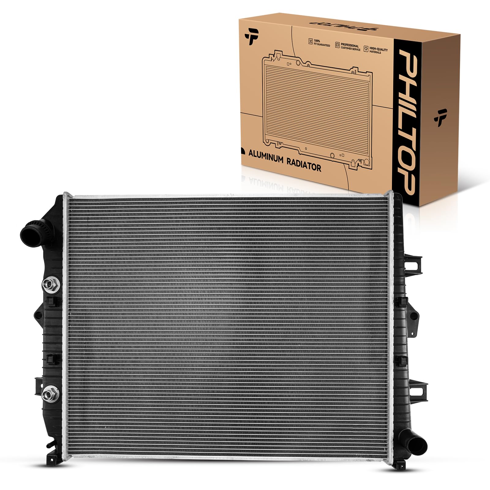 PHILTOP Core Radiator Compatible with 2011-2016 Silverado 2500 HD 6.6T, 2011-2016 Sierra 2500 HD 6.6T, 2011-2016 Silverado 3500 HD 6.6T, 2011-2016 Sierra 3500 HD 6.6T